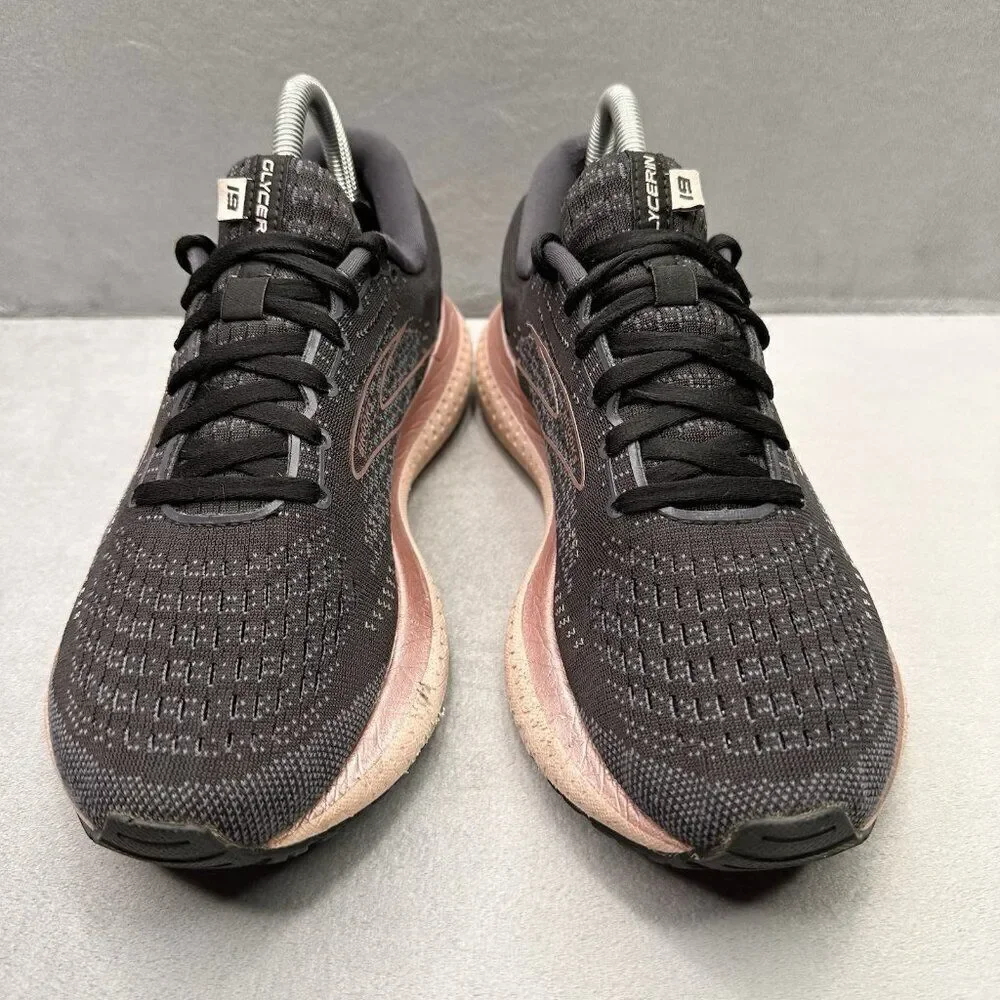 Brooks Glycerin 19 Womens Size 9 (B) Shoes Black/Pink‎ Athletic Running Sneakers